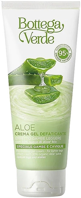 Żel-krem do pielęgnacji stóp - Bottega Verde Aloe Vera Revitalizing Gel Cream For Legs — Zdjęcie N1