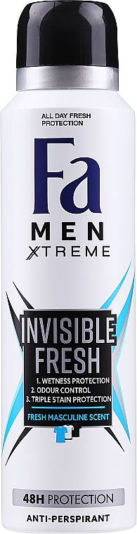 Antyperspirant w sprayu - FA Men Invisible Fresh 48H — фото N1