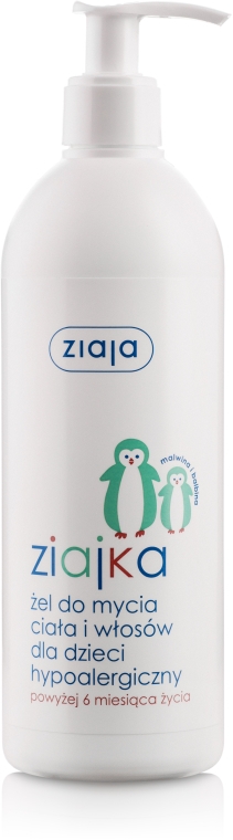 Hipoalergiczny żel do mycia ciała i włosów dla dzieci - Ziaja Ziajka