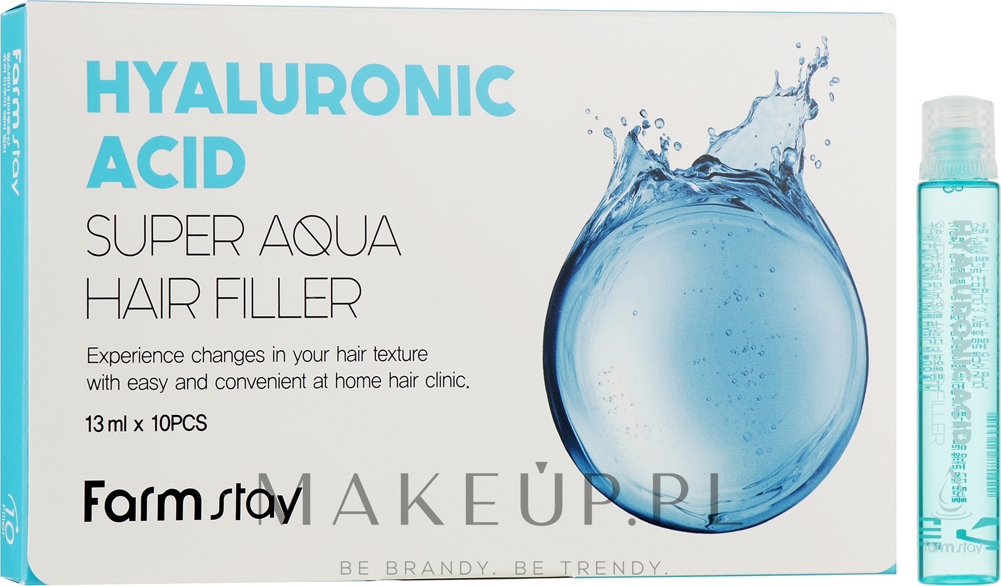 Odżywczy wypełniacz do włosów z kwasem hialuronowym - Farmstay Hyaluronic Acid Super Aqua Hair Filler — Zdjęcie 10 x 13 ml