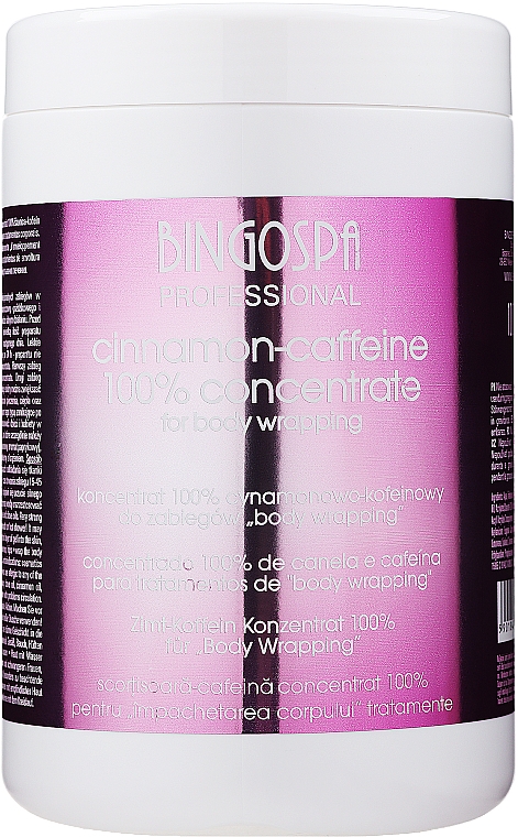 Koncentrat 100% cynamonowo-kofeinowy do zabiegów body wrapping - BingoSpa Concentrate 100% Caffeine Cinnamon-Treatment — Zdjęcie N1