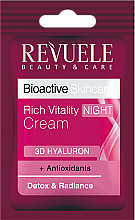 Kup Bogaty krem do twarzy na noc - Revuele Bioactive Skincare 3D Hyaluron Rich Vitality Night Cream (próbka)