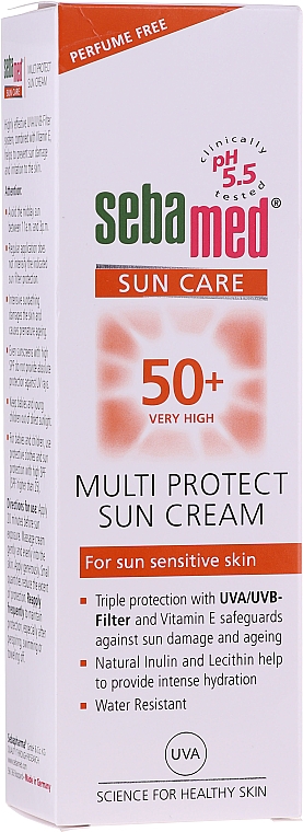 Krem przeciwsłoneczny - Sebamed Multi Protect Sun Cream SPF 50 — Zdjęcie N2