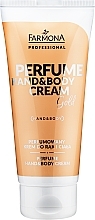 Perfumowany krem do rąk i ciała - Farmona Professional Perfume Hand&Body Cream Gold (próbka) — Zdjęcie N1