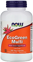 Kapsułki multiwitaminowe bez żelaza - Now Foods EcoGreen Multi Iron Free — Zdjęcie N1