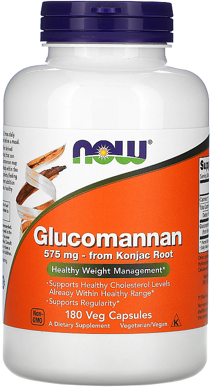 Glukomannan w kapsułkach - Now Foods Glucomannan from Konjac Root — Zdjęcie N1
