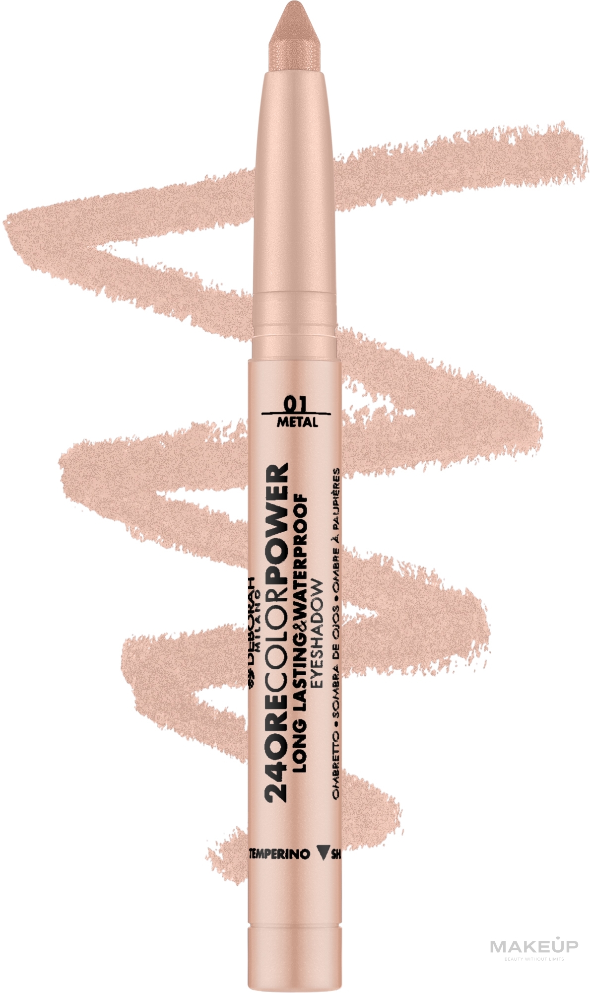 Wodoodporna kredka-cień do powiek - Deborah 24ore Color Power Eyeshadow — Zdjęcie 01 - Champagne