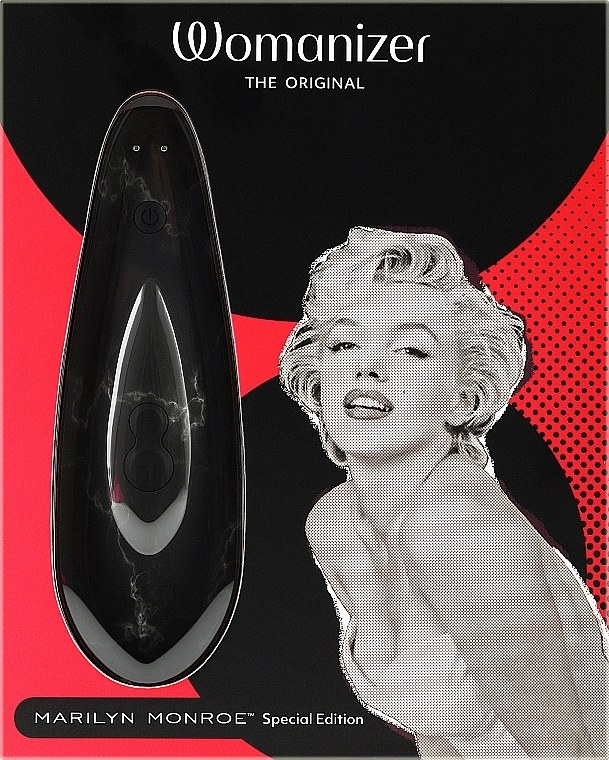 Stymulator łechtaczki, czarny marmur - Womanizer Marilyn Monroe Classic 2 Black Marble — Zdjęcie N2