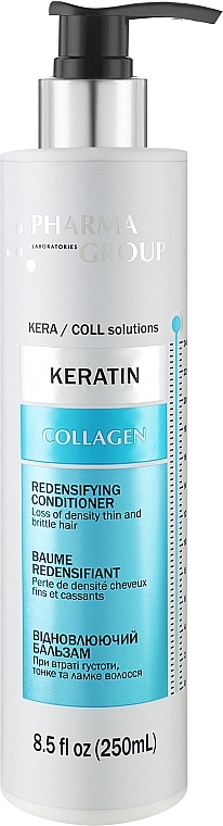 PRZECENA! Balsam rewitalizujący - Pharma Group Laboratories Keratin + Collagen Redensifying Conditioner * — Zdjęcie N1
