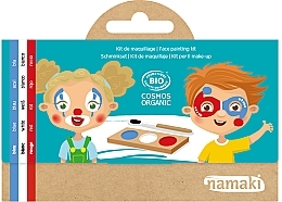 Zestaw do malowania twarzy dla dzieci - Namaki Clown & Harlequin Face Painting Kit (f/paint/7,5g + brush/1pc + acc/2pcs) — Zdjęcie N1