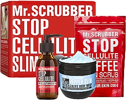 Zestaw - Mr.Scrubber Stop Cellulite Cold (oil/100ml + cr/cold/250g + scrub/200g) — Zdjęcie N1