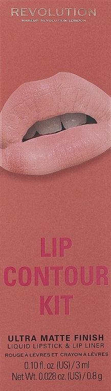 Zestaw do makijażu ust - Makeup Revolution Lip Contour Kit Brunch (lip/gloss 3 ml + lip/pencil 0.8 g)
