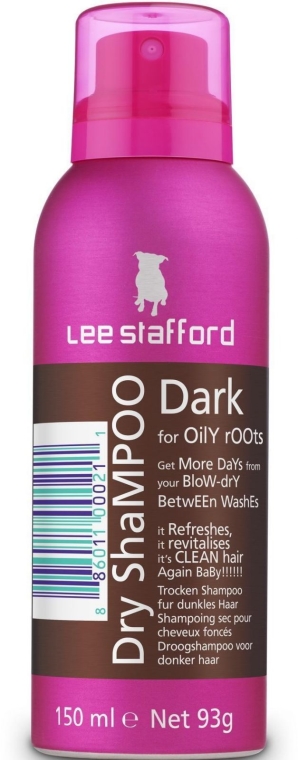 Suchy szampon do ciemnych włosów - Lee Stafford Poker Straight Dry Shampoo Dark