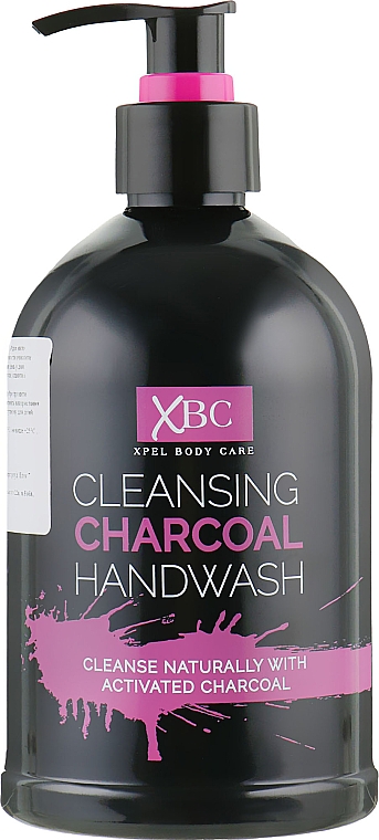 Mydło w płynie do rąk z aktywnym węglem - Xpel Marketing Ltd Body Care Cleansing Charcoal Handwash — Zdjęcie N1