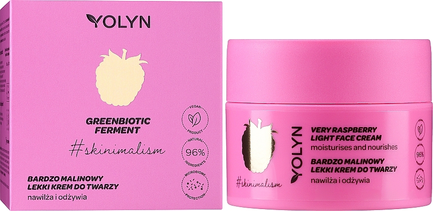 Nawilżający krem do twarzy Malina - Yolyn Very Raspberry Face Cream — Zdjęcie N2