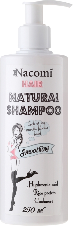 Naturalny szampon wygładzająco-nawilżający do włosów - Nacomi — Zdjęcie N1