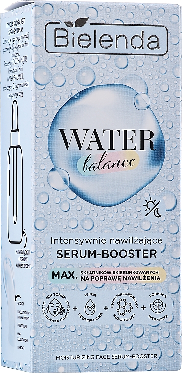 Intensywnie nawilżające serum-booster do twarzy - Bielenda Water Balance Face Serum Booster — Zdjęcie N2