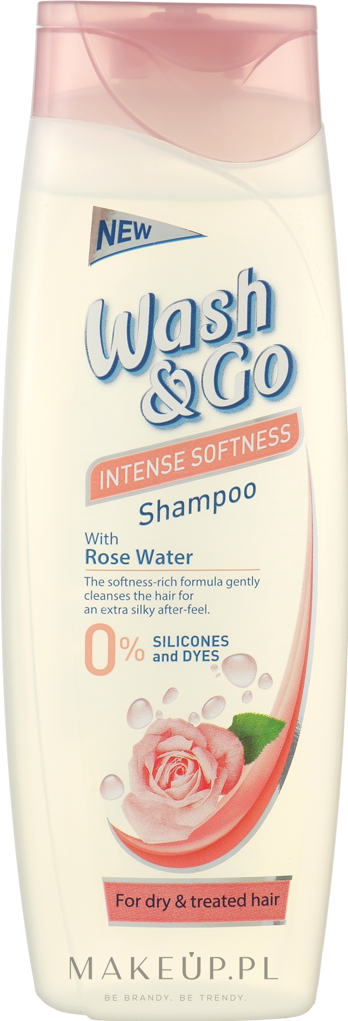 Szampon z wodą różaną intensywnie zmiękczający włosy - Wash&Go — Zdjęcie 400 ml