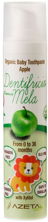 Pasta do zębów dla dzieci Jabłko - Azeta Bio Organic Baby Toothpaste Apple — Zdjęcie N1