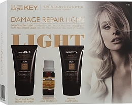 Zestaw do odbudowy włosów, lekka formuła - Saryna Key Damage Repair (mask/40ml + shm/40ml + oil/10ml) — Zdjęcie N1