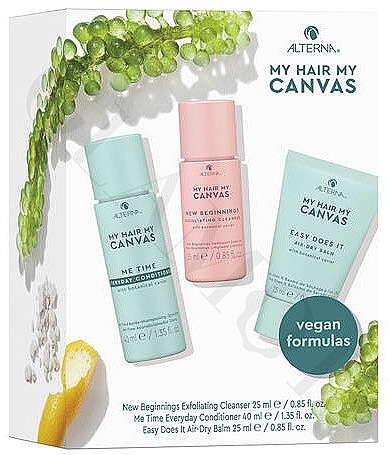 Zestaw - Alterna My Hair My Canvas Trial Kit (h/cond/40ml + h/balm/25ml + h/cleanser/25ml) — Zdjęcie N1