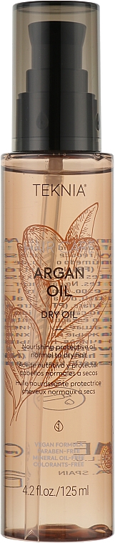 Odżywczy suchy olejek do włosów normalnych i suchych - Lakmé Teknia Argan Oil Dry Oil — Zdjęcie N1