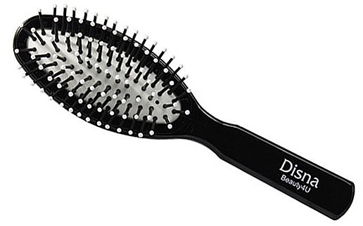 Szczotka do włosów owalna z nylonowym włosiem, 18 cm, czarna - Disna Pharma — Zdjęcie N1
