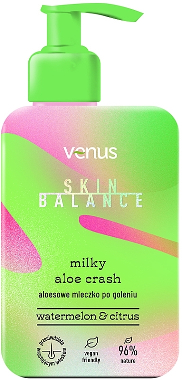 Aloesowe mleczko po goleniu - Venus Skin Balance Milky Aloe Crash — Zdjęcie N1