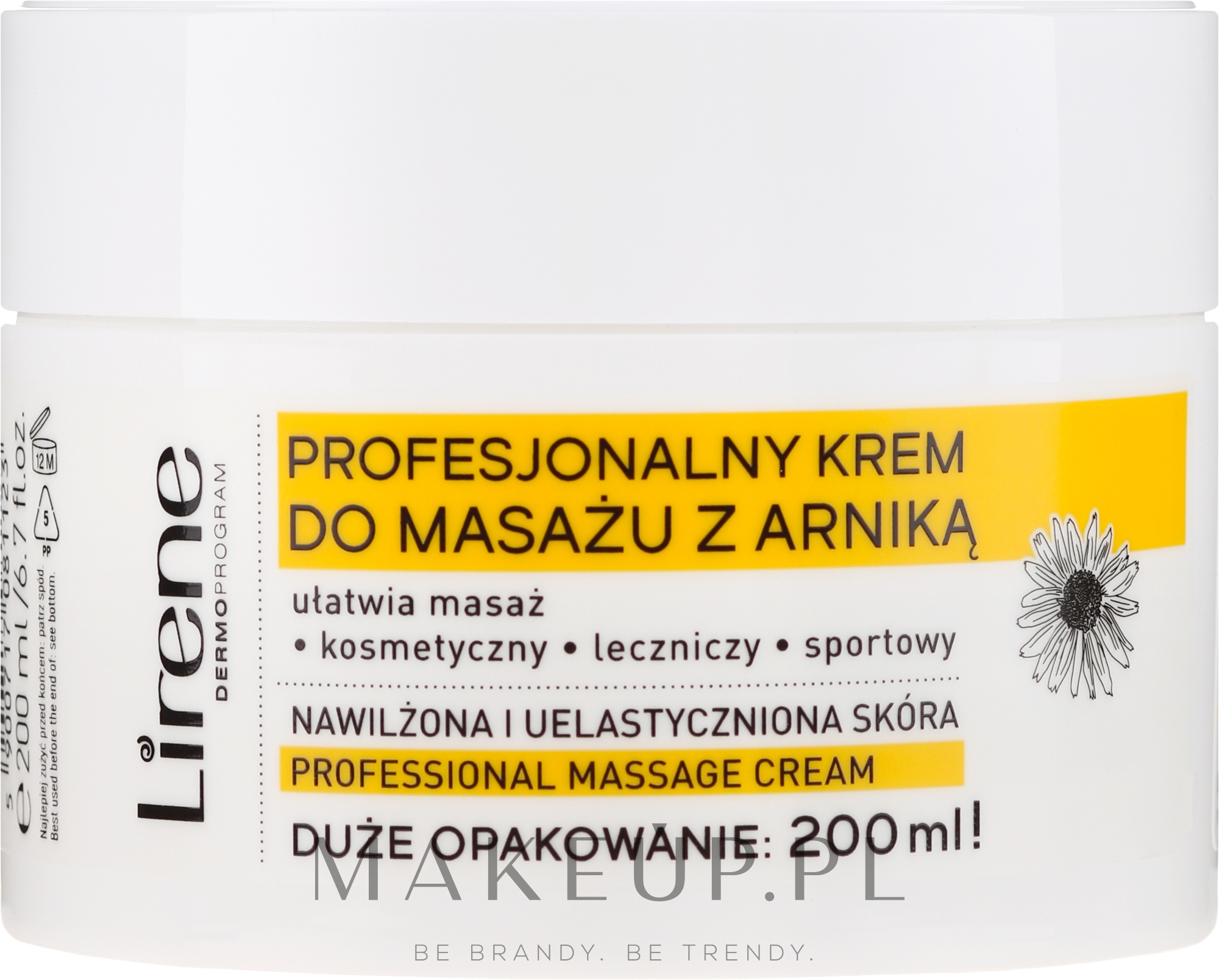 Profesjonalny krem do masażu z arniką - Lirene — Zdjęcie 200 ml