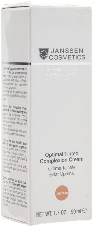 Kompleksowy krem tonizujący na dzień - Janssen Cosmetics Optimal Tinted Complexion Cream Medium SPF 10 — Zdjęcie N1