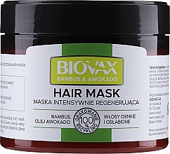 Kup Biovax Bambus i olej awokado do włosów cienkich i łamliwych - maska