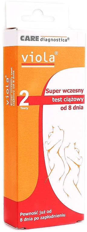 Super wczesny test ciążowy od 8 dnia, 2 sztuki - Farmabol Viola Super Early Test — Zdjęcie N1