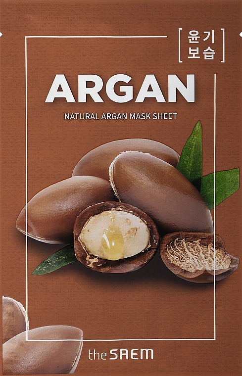 Maska na tkaninie z naturalnymi ekstraktami Olej arganowy - The Saem Natural Argan Mask Sheet  — Zdjęcie N1