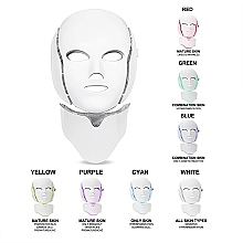 Maska na twarz LED, 7 kolorów - Eclat Skin London Limited Edition Pro 7 Colour LED Face & Neck Mask — Zdjęcie N1