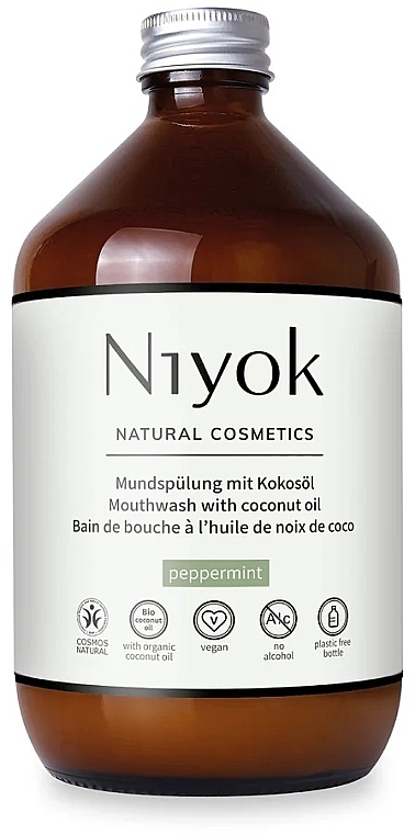 Płyn do płukania ust z miętą pieprzową - Niyok Natural Cosmetics Mouthwash Peppermint — Zdjęcie N1