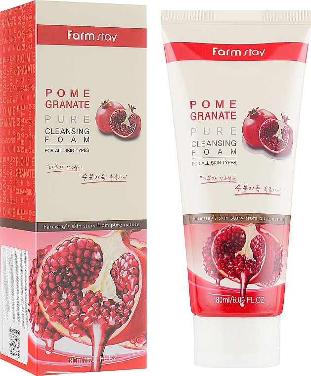 Pianka do mycia twarzy z ekstraktem z granatu - Farmstay Pomegranate Pure Cleansing Foam  — Zdjęcie N1