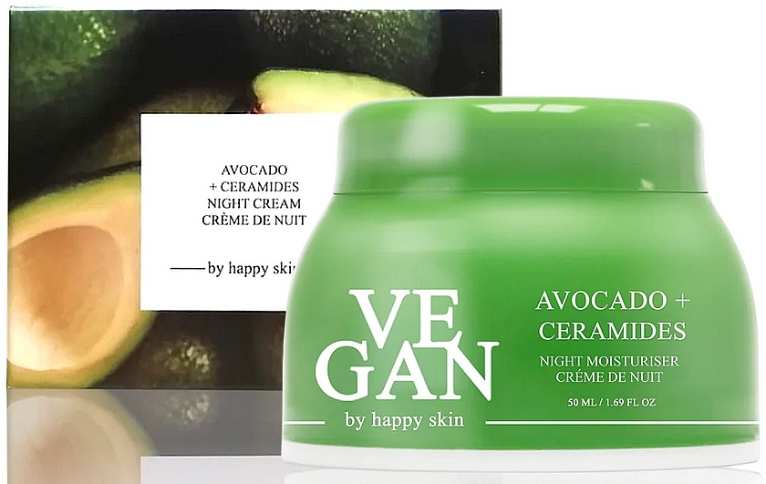 Zestaw - Vegan By Happy Avocado + Ceramides Day & Night Moisturiser (f/cream/2x50ml) — Zdjęcie N1