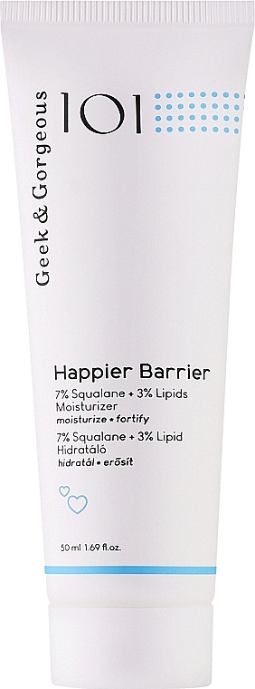 Krem regenerujący - Geek & Gorgeous Happier Barrier 10% Squalane + Lipids Moisturizer