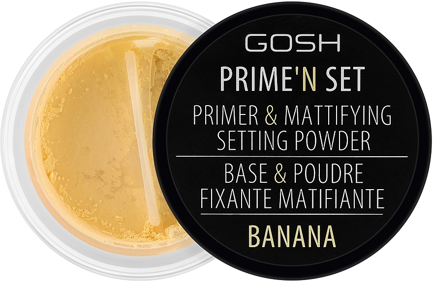 Matująco-utrwalająca baza i puder do twarzy - Gosh Copenhagen Primeʼn Set Primer & Mattifying Setting Powder