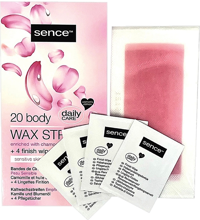 Paski do depilacji dla skóry wrażliwej, 20 szt. - Sence Body Wax Strips Sensitive Skin — Zdjęcie N1