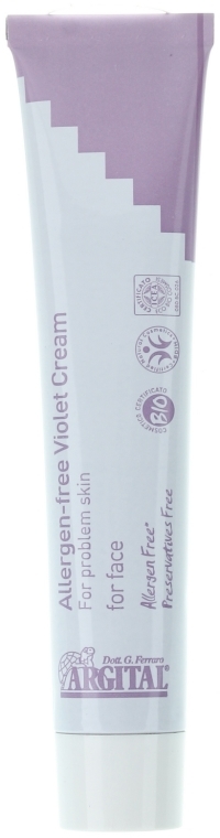 Krem do twarzy na bazie fiołka, bez alergenów - Argital Allergen-free Violet cream for face
