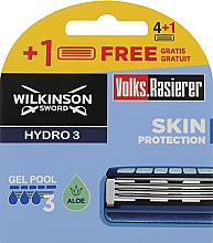 Zestaw wymiennych ostrzy Hydro 3, 5 szt. - Wilkinson Sword Hydro 3 Skin Protection Aloe — Zdjęcie N1