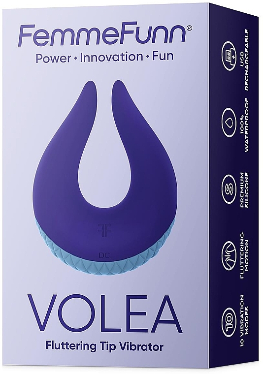 Wibrator do łechtaczki z drgającą końcówką, fioletowy - Femme Funn Volea Fluttering Tip Vibrator  — Zdjęcie N4