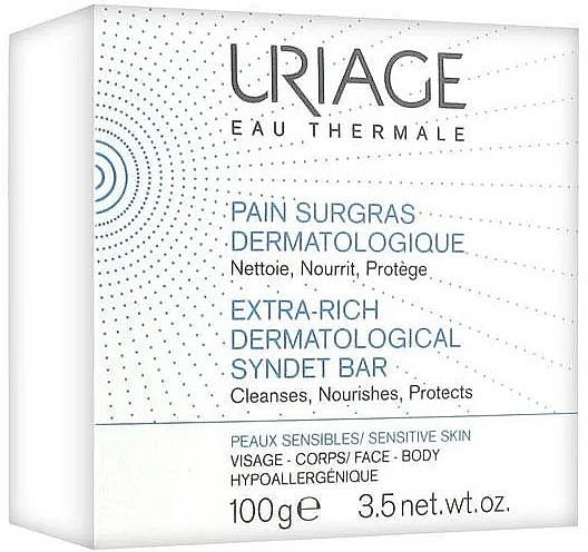 Łagodne mydło dermatologiczne do twarzy i ciała - Uriage Pain Surgras Dermatological 