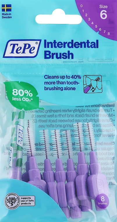 Zestaw szczoteczek międzyzębowych, 1,1 mm - TePe Interdental Brush Original  — Zdjęcie N1