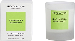 Świeca zapachowa Ogórek i Bergamotka - Makeup Revolution Cucumber & Bergamot Scented Candle — Zdjęcie N1