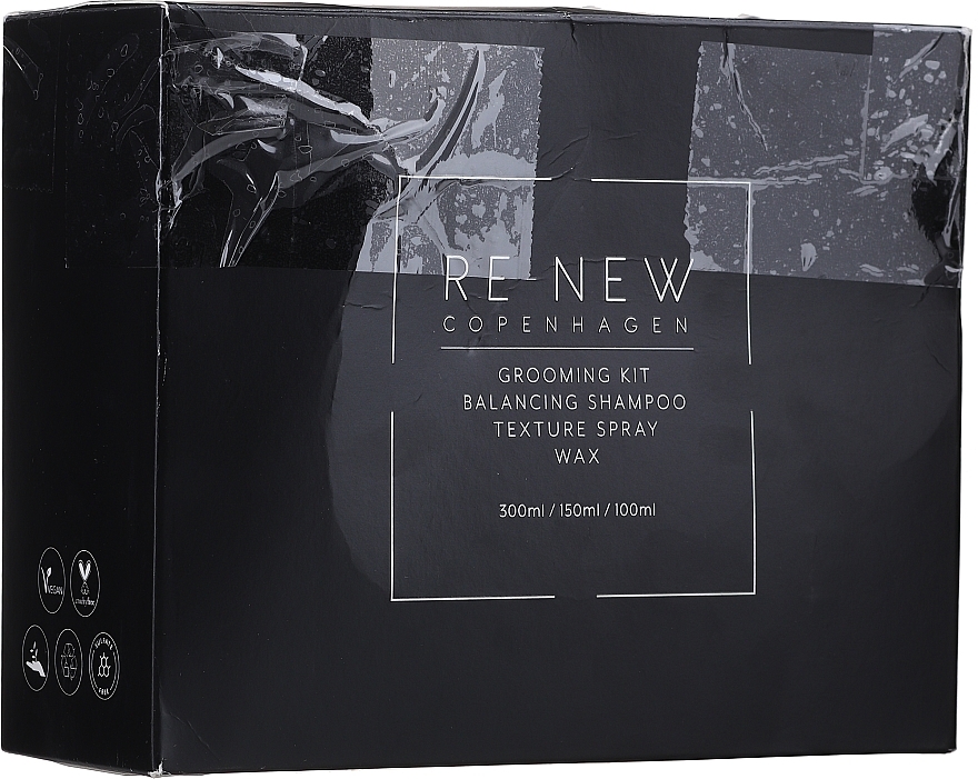 PRZECENA! Zestaw, 4 produkty - Re-New Copenhagen Essential Grooming Kit (Balancing Shampoo №05 + Texture Spray №07 + Stone Clay №09) * — Zdjęcie N5