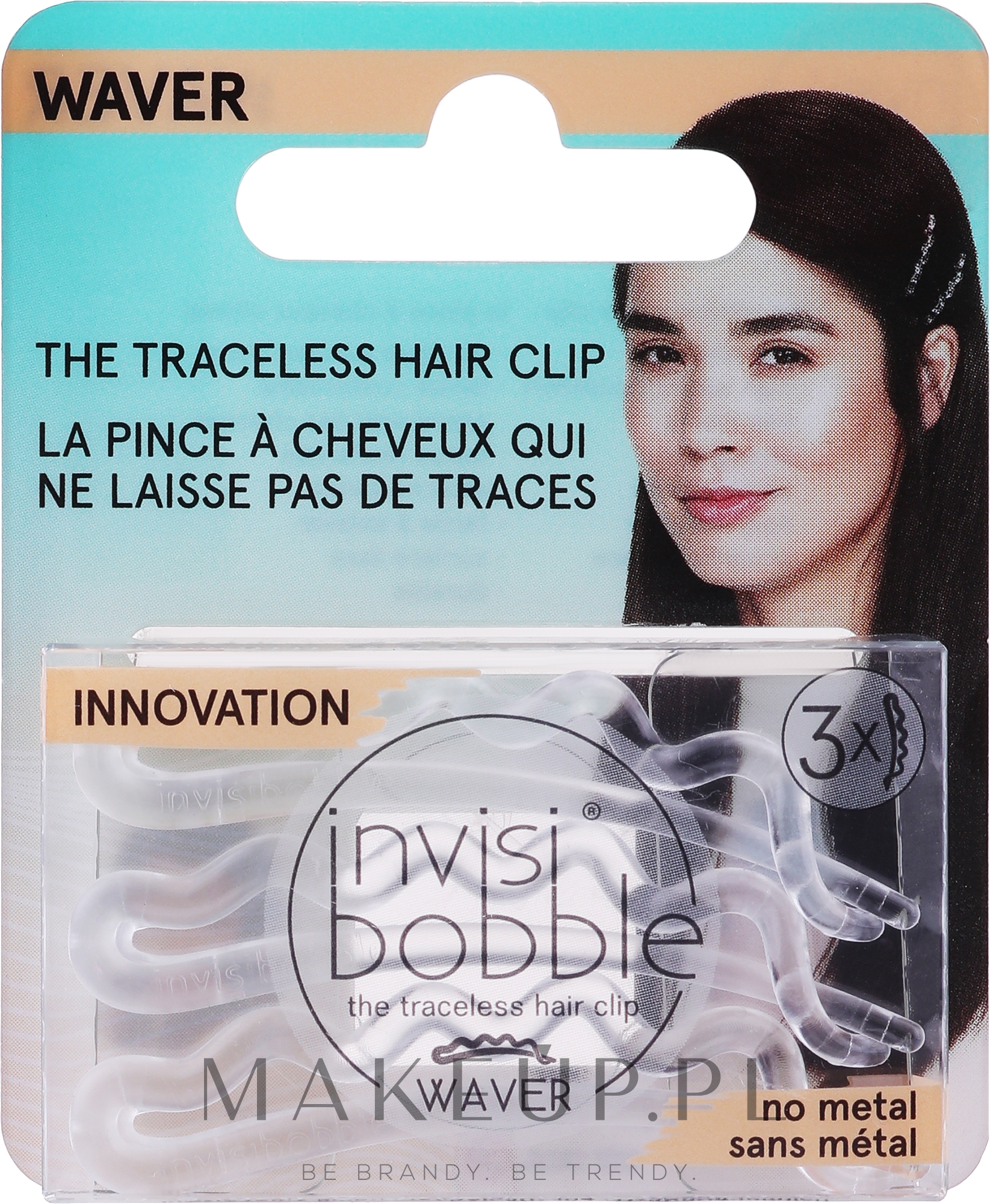 Wsuwki do włosów, przezroczyste - Invisibobble Waver Crystal Clear — Zdjęcie 3 szt.
