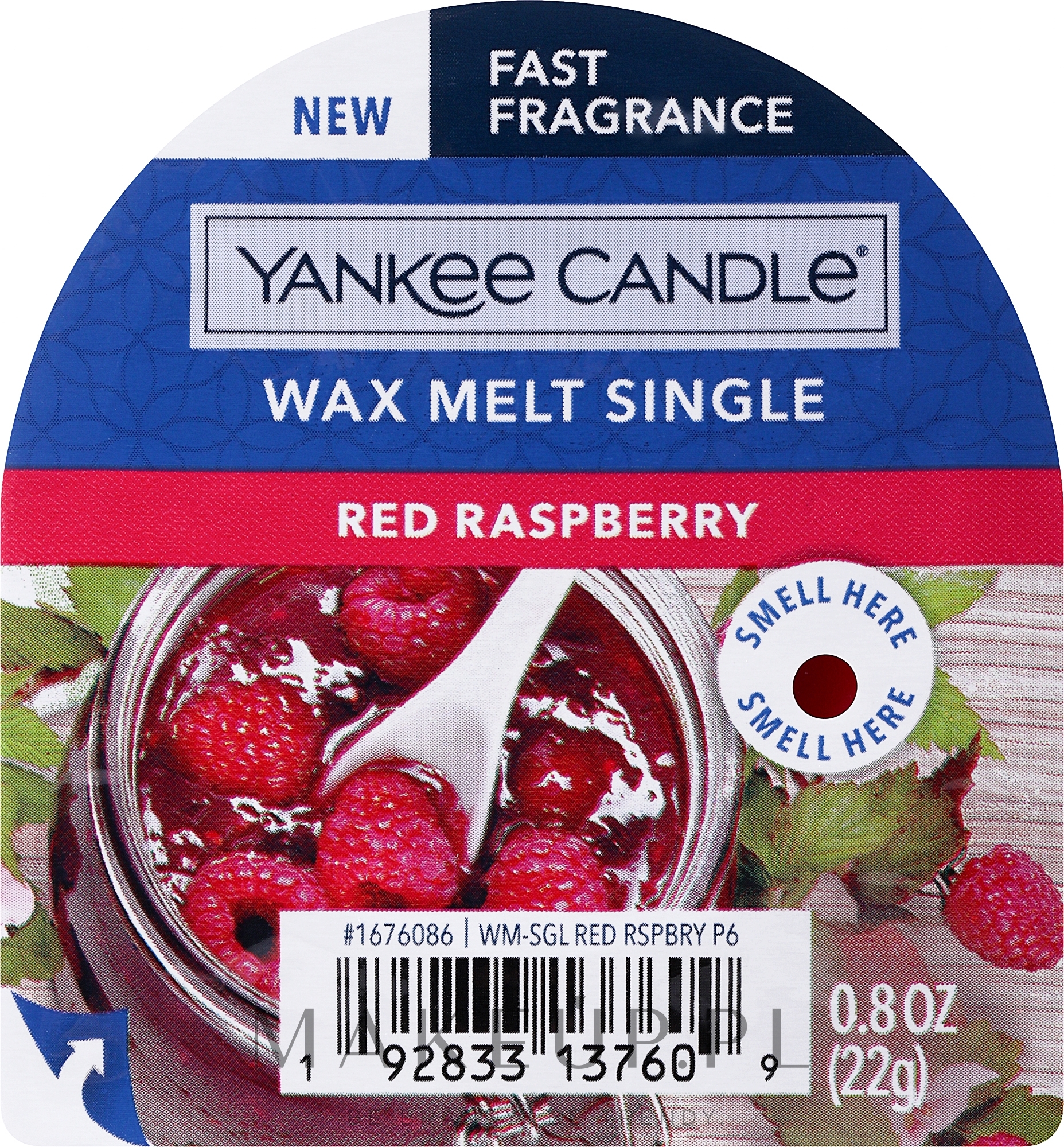 Wosk zapachowy - Yankee Candle Red Raspberry Wax Melt — Zdjęcie 22 g