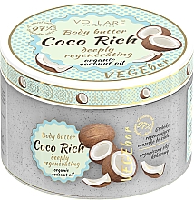 Głęboko regenerujące masełko do ciała z organicznym olejem kokosowym - Vollare VegeBar Coco Rich Deeply Regenerating Body Butter — Zdjęcie N1